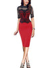 Vestido Tubinho Com Renda Moda Evangélica
