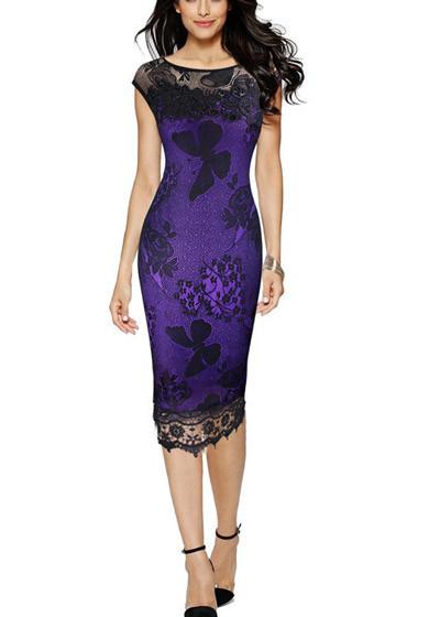 Vestido Tubinho Renda Com Bordado