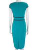 Vestido Tubinho Decote Gota E Cintura Marcada