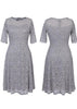 Vestido Evasê De Renda