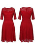 Vestido Evasê De Renda