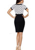 Vestido Tubinho Acinturado Com Bolinhas Poá