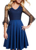 Vestido Midi Rodado com Renda