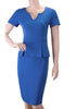 Vestido Peplum Midi Manga Curta