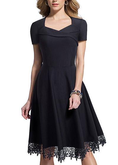 Vestido Gode Midi Preto