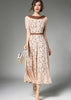 Vestido Midi Renda Rodado Romântico