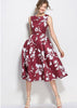 Vestido Midi Floral Rodado Festa