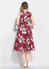 Vestido Midi Floral Rodado Festa