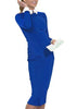 Vestido Tubinho Bicolor com Gola Polo