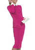 Vestido Tubinho Bicolor com Gola Polo