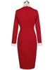 Vestido Tubinho Bicolor com Gola Polo