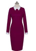 Vestido Tubinho Bicolor com Gola Polo