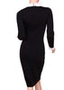 Vestido Tubinho Bicolor com Gola Polo