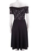 Vestido Saia Rodada com Renda Preto