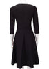 Vestido Evasê Preto com Renda