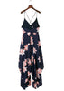 Vestido Mullet Floral com Alça Finas