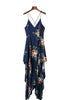 Vestido Assimétrico Longo Floral