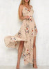 Vestido Assimétrico Longo Floral
