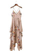 Vestido Assimétrico Longo Floral