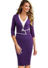 Vestido Midi Bicolor Tubinho