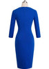 Vestido Bicolor Que Afina a Silhueta Com Cinto