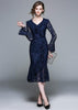 Vestido Tubinho Renda Com Babado Na Barra