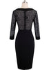 Vestido Midi Tubinho Com Renda Por Cima
