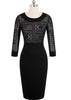 Vestido Midi Tubinho Com Renda Por Cima