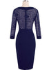 Vestido Midi Tubinho Com Renda Por Cima
