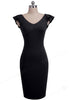 Vestido Tubinho Decote V com Babado nas Costas
