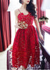 Vestido Midi Renda Guipir Para Festa