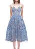 Vestido Midi Renda Guipir Para Festa
