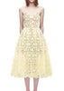 Vestido Midi Renda Guipir Para Festa