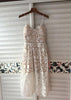 Vestido Midi Renda Guipir Para Festa