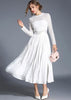 Vestido Evasê com Renda Branco