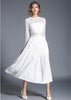 Vestido Evasê com Renda Branco