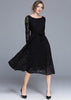 Vestido Evasê Midi Renda para Festa