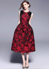Vestido Jacquard Rodado Midi para Festa