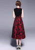 Vestido Jacquard Rodado Midi para Festa
