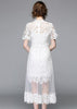 Vestido Renda Guipir com Tule