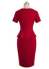 Vestido Peplum Midi