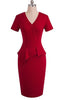 Vestido Peplum Midi
