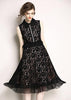 Vestido de Renda Preto com Pedraria