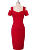 Vestido Tubinho Justo Ombro Vazado