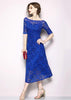 Vestido Renda Midi Ombro a Ombro
