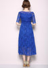 Vestido Renda Midi Ombro a Ombro