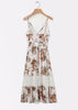 Vestido Midi Estampado com Babado