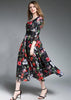 Vestido Evasê de Renda Floral
