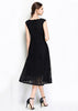 Vestido Midi Renda Festa Decote Canoa