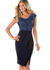 Vestido Tubinho com Fenda Lateral